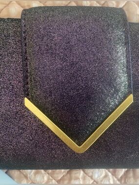 ANTONIO MELANI bifold medium size purple glitter wallet
